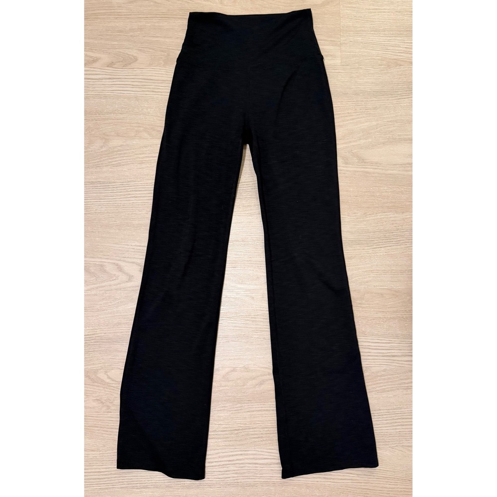 Beyond Yoga Heather Rib Practice High Waisted Pant Women Black Athleisure